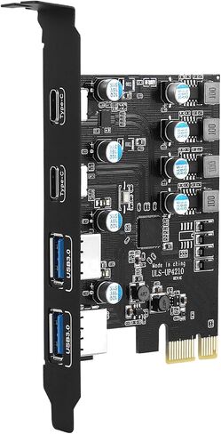 Sinefine 4 Ports PCI-E to USB 3.0 Expansion Card (2 USB Type-A and 2 USB Type-C Ports), Internal Converter PCI Express Expansion Card for Desktop PC Card in Saudi Arabia