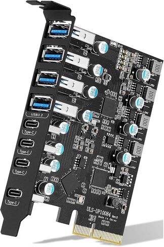 PCIe USB 3.2/3.1 Gen 2 Card 8 Ports Type-A(4), USB C(4) PCIe Card 10Gbps | PCIe USB Expansion Card, USB C PCIe Card, Super Speed PC Internal Hub for Windows XP/Vista/2008 Server/7/8/10 and Linux in Saudi Arabia