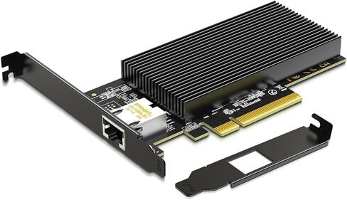 10Gbe PCI-e4.0 X1 Network Card, Marvell AQC113 Controller, 10G Base-T RJ45 Port NIC, GiGaPlus 100/1000/2500/10000Mbps Ethernet Card, 10Gb Ethernet Adapter Support Windows10/11/Windows Server/Linux in Saudi Arabia
