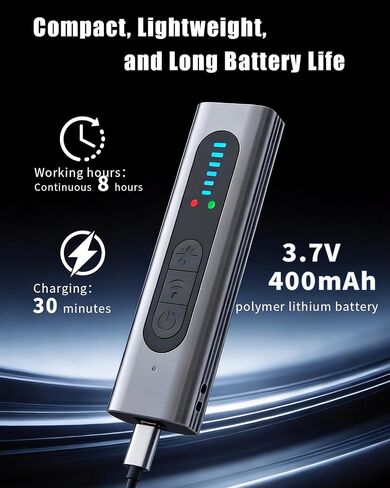 Hidden Camera Detector, Anti-Spy Camera Finder, RF WiFi Signal Scanner, GPS Tracker Bug Listening Device Detector, Portable Multi-Mode Privacy Protector for Hotel Home Office Car Bathroom,White in Saudi Arabia