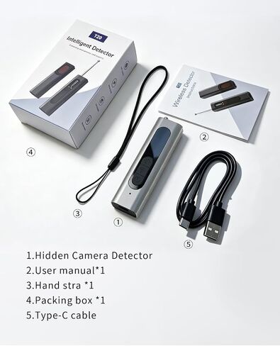 Hidden Camera Detector, Anti-Spy Camera Finder, RF WiFi Signal Scanner, GPS Tracker Bug Listening Device Detector, Portable Multi-Mode Privacy Protector for Hotel Home Office Car Bathroom,White in Saudi Arabia