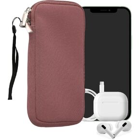 kwmobile Universal Phone Pouch Size XXL - 7" - Neoprene Smartphone Pouch with Zip - Water-Repellent Mobile Phone Case - Sleeve in Baltic Blue in Saudi Arabia