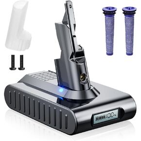 LED Display 10000mAh 21.6V Replacement for Dyson V7 Battery Compatible with SV11 Motorhead Animal Trigger HEPA Car+Boat Absolute Handheld Vacuum Cleaners in Saudi Arabia