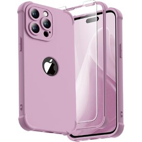 ORETECH 3 in 1 for iPhone 13 Case with 2X 9H Screen Protector,Red | Full Body Shockproof Design Smooth Texture,15FT Military Grade, Camera Lens Shield, with Armor Front Frame Protection in Kuwait