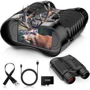 4K Night Vision Goggles Binoculars,Tech Gifts, for Men & Teens | 36MP Photos, 4K Video, 32GB Card Incl, Unique Gifts, for Dad/Husband/Teens, Birthday Present Camping & Wildlife in Saudi Arabia