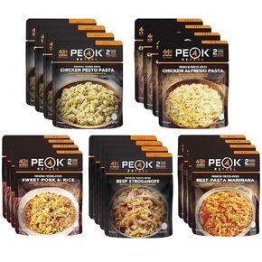 حزمة متنوعة من Peak Refuel Entrée | تجميد الغذاء المجفف على الظهر والتخييم للبقاء على قيد الحياة | أكياس وجبات الغداء/العشاء | طعم رائع | عالي البروتين | اللحوم الحقيقية | الإعداد السريع in Kuwait