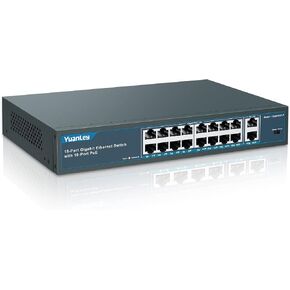 YuanLey 48 Port Gigabit PoE Switch Unmanaged with 2 1000Mbps SFP Uplink, 50 Port 802.3af/at 800W High Power PoE+ Network Switch, Metal Rackmount Power Over Ethernet Switch in Kuwait