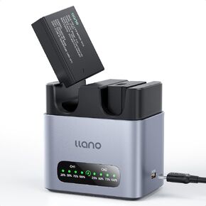 llano 2-Pack LP-E17 Batteries and 20W 2-Slot Fast Charger Set, CNC Aluminum in Saudi Arabia