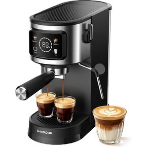 SHARDOR Espresso Machine with Milk Frother, for cappuccino and latte | 15 Bar, Expresso Coffee Machines with Single & Double Shots,LED Touchscreen, 40.6oz Water Tank, 1550W, BPA-Free,Black in Saudi Arabia