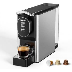Stainless Steel 20 Bar Espresso Machine for Nespresso Original Pods | ULKA Pump, 1200W PID + NTC Heating, 4 Brew Modes, Programmable Cup Memory & Low-Water Alert for Home or Office Coffee Bars in Saudi Arabia