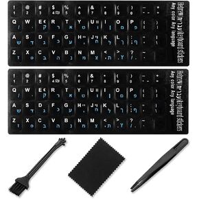 English Keyboard Stickers,[5 in 1] Replacement English Keyboard Letters Sticker with White Font on Black Background Universal for Laptop Desktop Computer,Matte Alphabet Sticker in Saudi Arabia