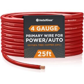 1/0 Gauge Wire (25ft) - Copper Clad Aluminum CAA Automotive Wire, Car Amplifier Power & Ground, Battery, Car Audio Speaker, RV Trailer Welding Cable in Saudi Arabia