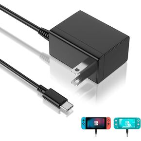 39W AC Adapter Fast Charger for Nintendo Switch with 6FT USB C Cord | Compatible with Switch Lite/OLED/Dock/Steam Deck and Support TV Mode - Perfect as a Gift in Kuwait