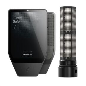 Trezor Safe 7 Hardware Wallet with Keep Metal Seed Backup Bundle – Touchscreen Crypto Security, Secure Element Protection & Cold Storage Recovery Kit (Charcoal Black) in Saudi Arabia