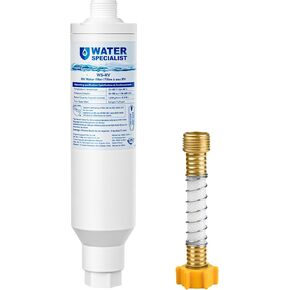 Waterspecialist RV Inline Water Filter, Garden Hose & Camper Water Filter | NSF/ANSI Certified, Reduces Chlorine, Odor, Bad Taste and Sediment in Drinking Water, with Flexible Hose Protector in Saudi Arabia