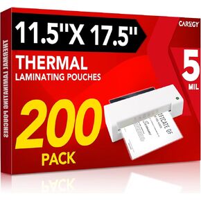 CAREGY 100 Pack Laminating Sheets, Hold 11 x 17 Inch Sheet | 5 Mil Clear Thermal Laminating Pouches 11.5 x 17.5 Inch Lamination Sheet Paper for Laminator, Round Corner in Saudi Arabia