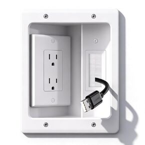 in Wall Cable Management kit Recessed TV Outlet W/Hole Saw & Drill Template Power & Low Voltage Wire Safe tv Cable Hider wall kit for Wall Mounted TV Home Theater in Saudi Arabia