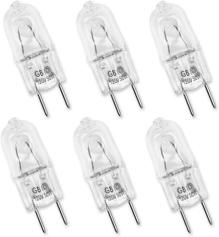 2-Pack G8 Halogen Light Bulbs, Light Bulb Lamp for GE Microwave Oven 120V 50W - for GE Over Range Microwave Hoods, Replaces for WB08X10057, WB08X10051 - Kitchen Over Stove Light in Saudi Arabia