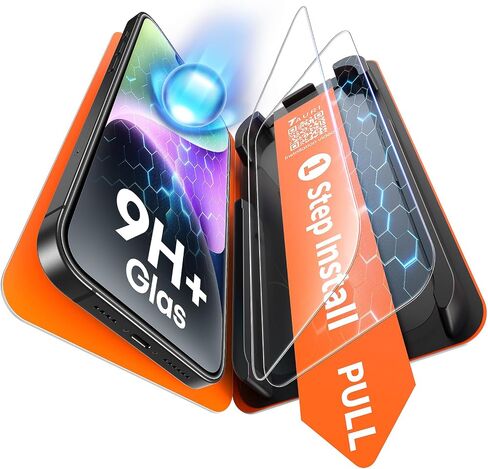 TAURI 2 Pack for iPhone 13 Screen Protector, 1-Step Install Clear in Saudi Arabia