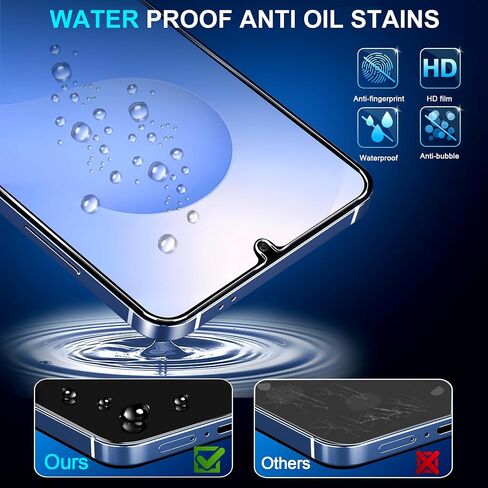 Samcorn [3+3 Pack Pack Galaxy A17 5G Screen Protector, HD Clear Tempered Glass, Fingerprint Unlock, 3D Curved, Scratch Resistant, No Bubble for Samsung Galaxy A17 5G Glass Screen Protector in Kuwait