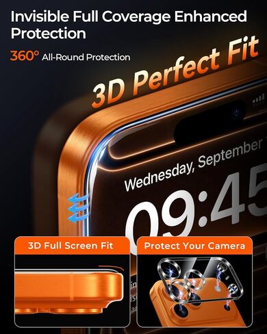 2+2 Packs for iPhone 17 Pro Max Privacy Screen Protector Lens Protector | [Top 9H+ Tempered Glass][Zero Bubble][10X Military Protection] Anti Spy 17 ProMax Film, Full Edge Coverage, Case-Friendly in Saudi Arabia