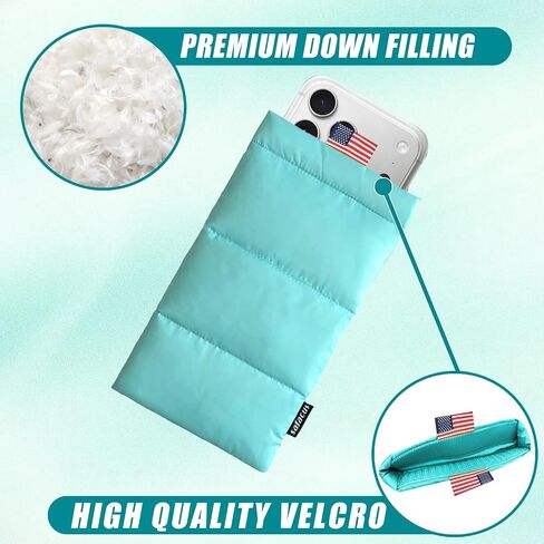 Thermal Phone Case Prevent OVERHEATING in The Sun, Cellphone Pouch for Camping Prevents Freezing, Extends Battery Life, Outdoor Warm Cover Bags for iPhone,Samsung Galaxy Baby Blue in Saudi Arabia