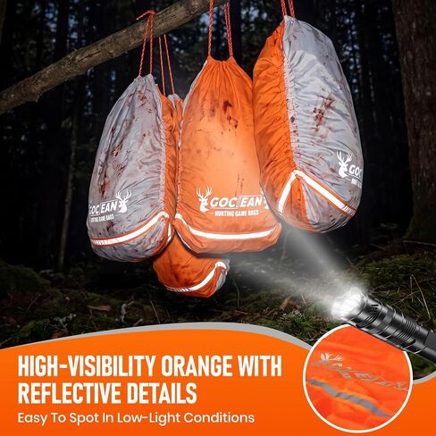 Game Bags Elk 5 Packs, Ultralight Breathable Hunting Meat Bags For Elk,Deer | Waterproof Game Bags Deer, Reusable Game Bags Hunting, Upgraded Drawstring, 4 Quarter Bag + 1 Parts Bag for Elk Moose,Caribou in Saudi Arabia