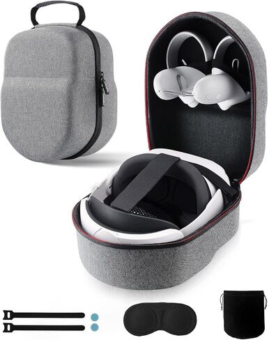 VORI Case for Meta Quest 3/3S/2 & Vision Pro/Pico 4, Elite Strap & Battery Head Strap, with Lens Protector, Portable Hard Carrying Case in Saudi Arabia