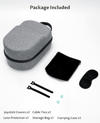 VORI Case for Meta Quest 3/3S/2 & Vision Pro/Pico 4, Elite Strap & Battery Head Strap, with Lens Protector, Portable Hard Carrying Case in Saudi Arabia