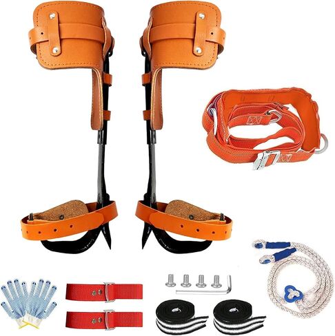 Padded Tree Climbing Spikes for Tree Work Tree Spurs with Leather Safety Belt Tree Evoke for Tall Pines with Durable Tree Gaffs Spurs with Stabilize Foot Lines in Saudi Arabia