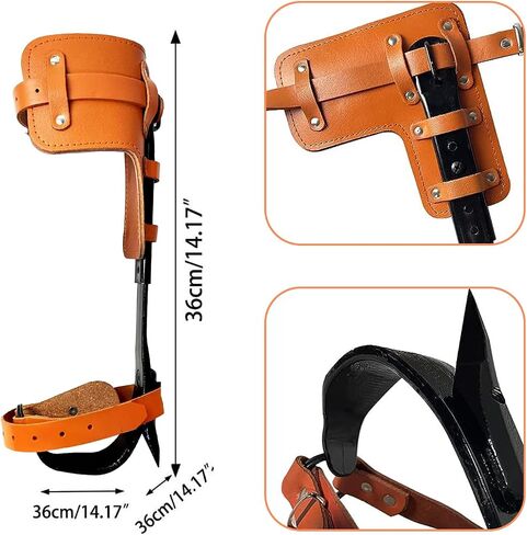 Padded Tree Climbing Spikes for Tree Work Tree Spurs with Leather Safety Belt Tree Evoke for Tall Pines with Durable Tree Gaffs Spurs with Stabilize Foot Lines in Saudi Arabia