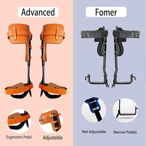 Padded Tree Climbing Spikes for Tree Work Tree Spurs with Leather Safety Belt Tree Evoke for Tall Pines with Durable Tree Gaffs Spurs with Stabilize Foot Lines in Saudi Arabia