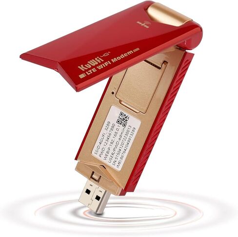 KuWFi 4G LTE USB Modem Dongle with WiFi Hotspot, SIM Card Slot | 4G Modem Wireless Router Unlocked Portable for AT&T in USA/CA/MX in Saudi Arabia