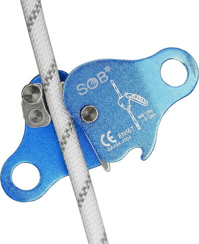 Climbing Ascender Fall Protection Device - Aluminum Magnesium Alloy Rope Grab Clamp for Rock Climbing, Mountaineering, Arborist, Aerial Work in Kuwait
