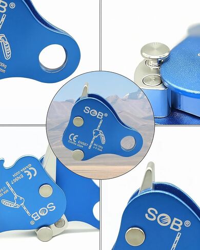 Climbing Ascender Fall Protection Device - Aluminum Magnesium Alloy Rope Grab Clamp for Rock Climbing, Mountaineering, Arborist, Aerial Work in Kuwait