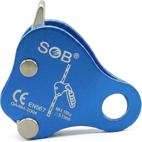 Climbing Ascender Fall Protection Device - Aluminum Magnesium Alloy Rope Grab Clamp for Rock Climbing, Mountaineering, Arborist, Aerial Work in Kuwait