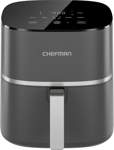 Chefman TurboX 4-in-1 Air Fryer, 5-Quart Airfryer for Extra Crispy Chicken, Fries, Wings, and More, Air Fry, Bake, Reheat, and Frozen Functions, Digital Touch Controls, Dishwasher Safe - Gray in Saudi Arabia