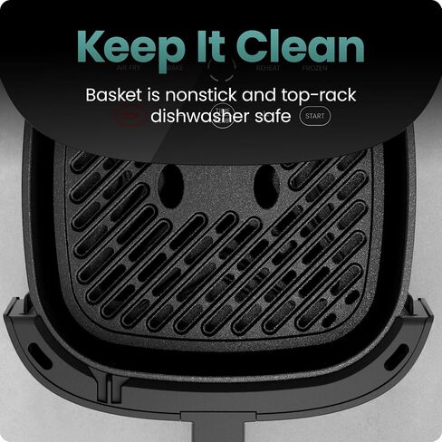 Chefman TurboX 4-in-1 Air Fryer, 5-Quart Airfryer for Extra Crispy Chicken, Fries, Wings, and More, Air Fry, Bake, Reheat, and Frozen Functions, Digital Touch Controls, Dishwasher Safe - Gray in Saudi Arabia