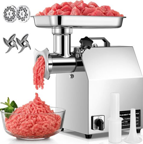 FOHERE #12 Commercial Meat Grinder 1.2HP Heavy duty | Heavy duty industrial meat grinder with 2 stainless steel blades and 2 grinding plates in Saudi Arabia