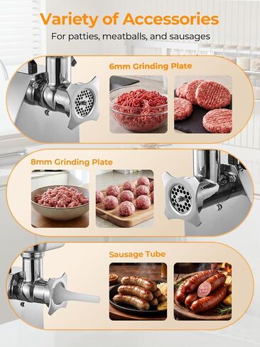 FOHERE #12 Commercial Meat Grinder 1.2HP Heavy duty | Heavy duty industrial meat grinder with 2 stainless steel blades and 2 grinding plates in Saudi Arabia