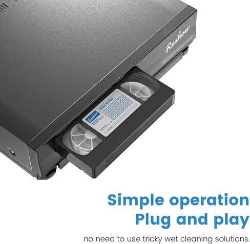 منظف ​​رأس Reshow VCR/منظف رأس VHS - منظف رأس فيديو VHS لمشغلات VHS/VCR بتقنية جافة لا يتطلب سائل in Kuwait