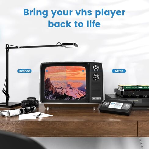 منظف ​​رأس Reshow VCR/منظف رأس VHS - منظف رأس فيديو VHS لمشغلات VHS/VCR بتقنية جافة لا يتطلب سائل in Kuwait