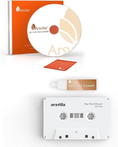Arsvita CD Cleaner Disc for CD/VCD/DVD Player & Audio Cassette Head Cleaner Set in Saudi Arabia