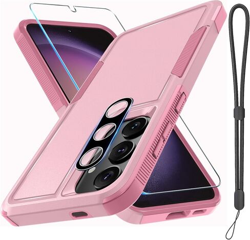 for Samsung Galaxy S26 Case,Military Grade Phone Cover, Black Matte | with Screen Protector+Camera Lens Cover+Wrist Lanyard Strap,Heavy Duty Shockproof Case for Samsung S26 in Saudi Arabia