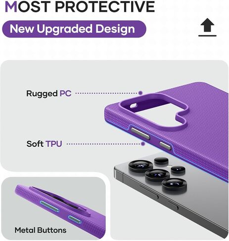 SSLOTSCASE for Samsung Galaxy A17 5G Case with 2X Screen Protector, Blue | [Support Wireless Charging] Raised Edges Protect Camera, Slim Durable Protective Phone Case Cover for Samsung Galaxy A17 in Saudi Arabia