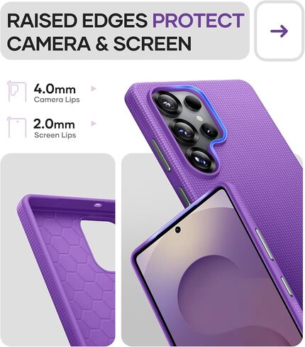 SSLOTSCASE for Samsung Galaxy A17 5G Case with 2X Screen Protector, Blue | [Support Wireless Charging] Raised Edges Protect Camera, Slim Durable Protective Phone Case Cover for Samsung Galaxy A17 in Saudi Arabia