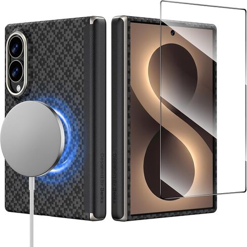 BENKS for Samsung Galaxy Z Fold 8 Case with Screen Protector, MagSafe Compatible Kevlar Case with Hinge Protection, Magnetic 3-in-1 Slim Protection Set, ArmorGrid Air Grand Combo in Saudi Arabia