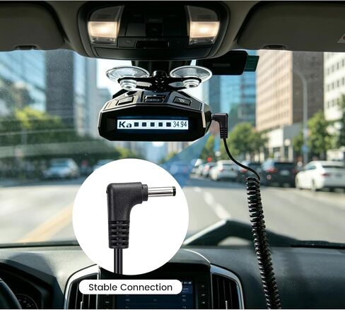 Radar Detector Power Cord for Cobra RAD 480i/350/380/450, Coiled USB Cable in Kuwait
