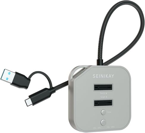 M.2 Dock with Fan for NVME SATA SSD, Tool-Free 4 Bay NVMe Reader with Indicator Light, 10Gbps Speed（No Clone Function） in Saudi Arabia