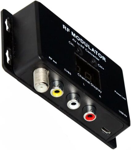 M60 RF Modulator AV to RF Converter USB Powered Wide for frequency 471.25MHz–885.25MHz Supports NTSC TV Formats for Home Entertainment in Saudi Arabia
